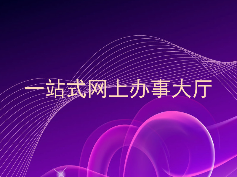 一站式网上办事大厅