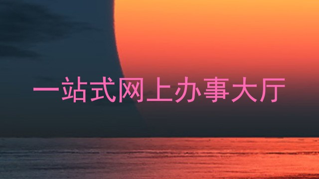 一站式网上办事大厅