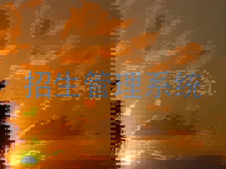 招生管理系统