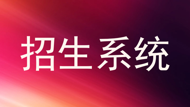 招生系统