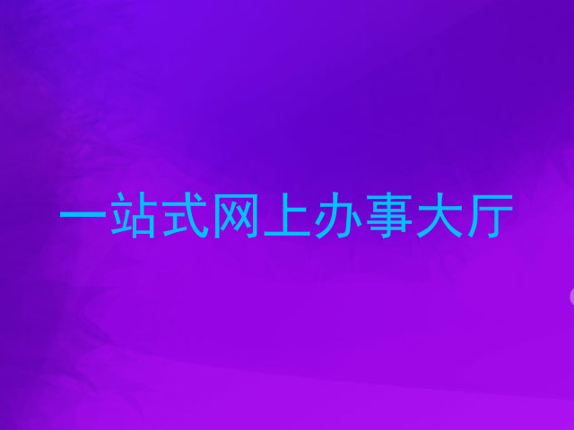 一站式网上办事大厅