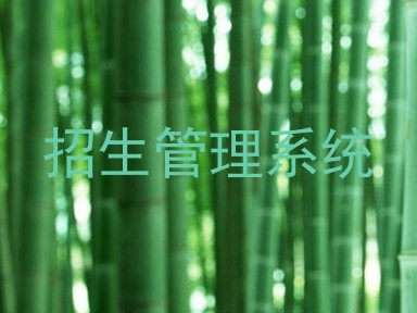 招生管理系统