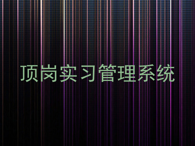 顶岗实习管理系统