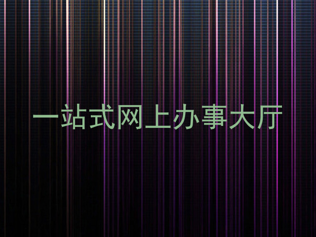 一站式网上办事大厅