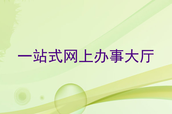 一站式网上办事大厅