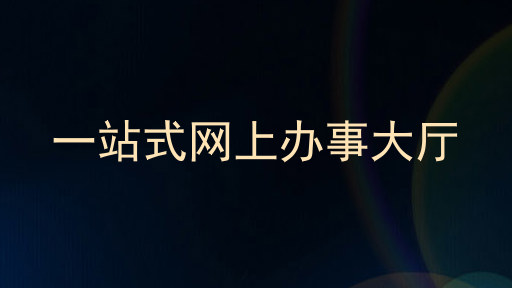 一站式网上办事大厅