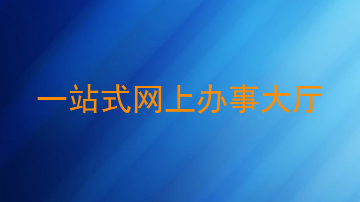 一站式网上办事大厅