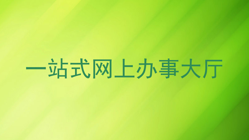 一站式网上办事大厅