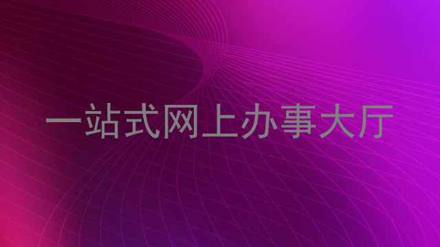 一站式网上办事大厅