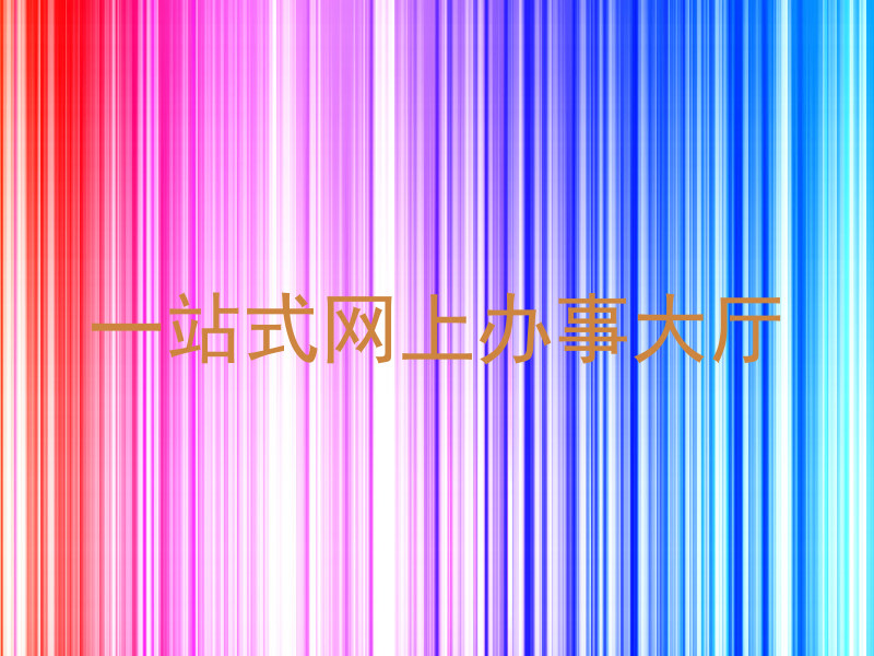 一站式网上办事大厅