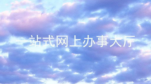 一站式网上办事大厅