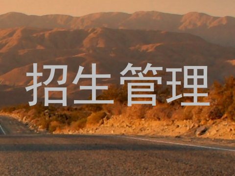 招生管理