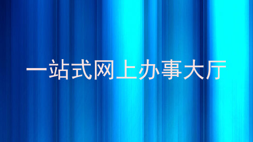 一站式网上办事大厅