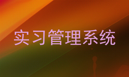实习管理系统