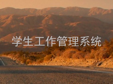 学生工作管理系统