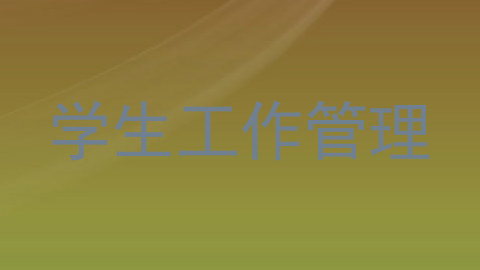 学生工作管理