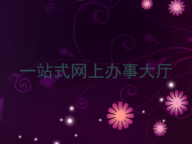 一站式网上办事大厅