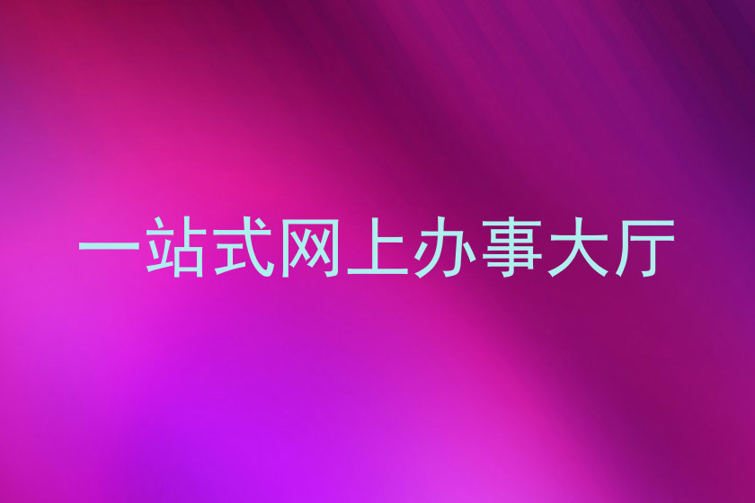 一站式网上办事大厅