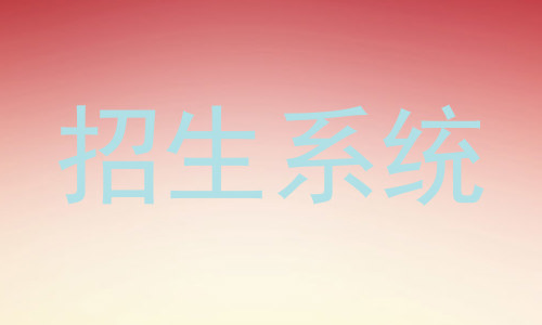招生系统