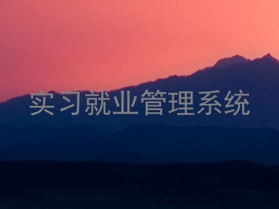 实习就业管理系统