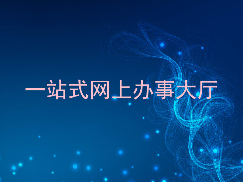 一站式网上办事大厅