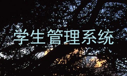 学生管理系统