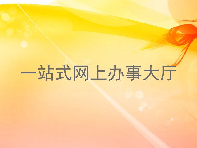 一站式网上办事大厅