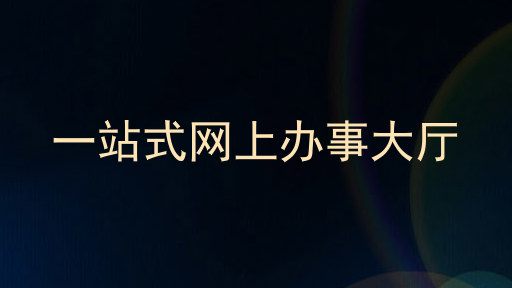 一站式网上办事大厅