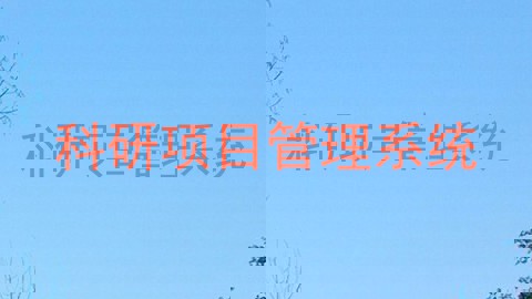 科研项目管理系统