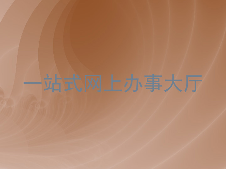 一站式网上办事大厅