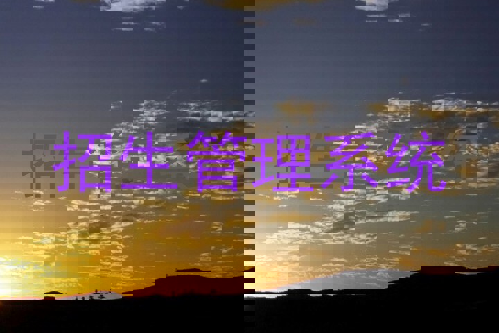 招生管理系统