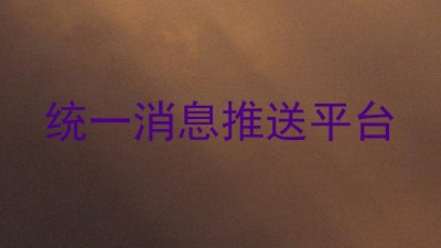 统一消息推送平台