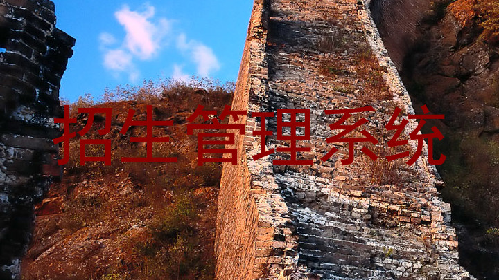 招生管理系统