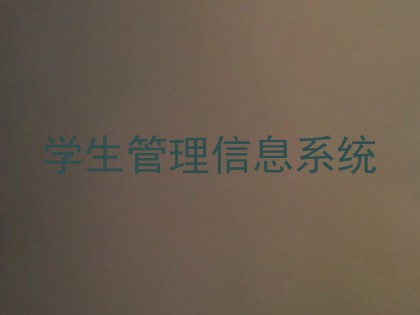 学生管理信息系统