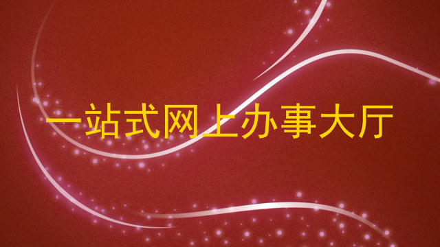 一站式网上办事大厅