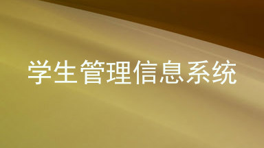 学生管理信息系统