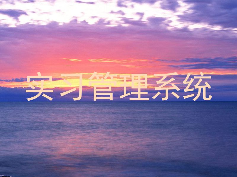 实习管理系统