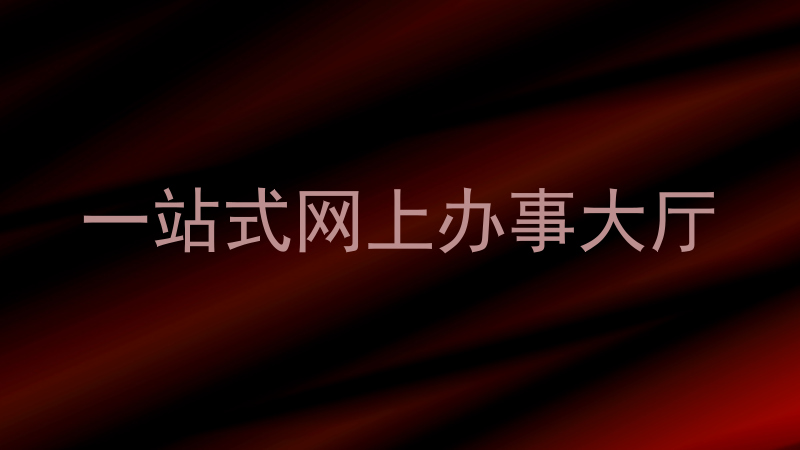 一站式网上办事大厅