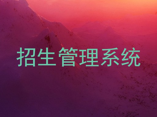 招生管理系统