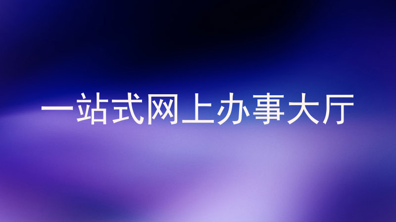 一站式网上办事大厅