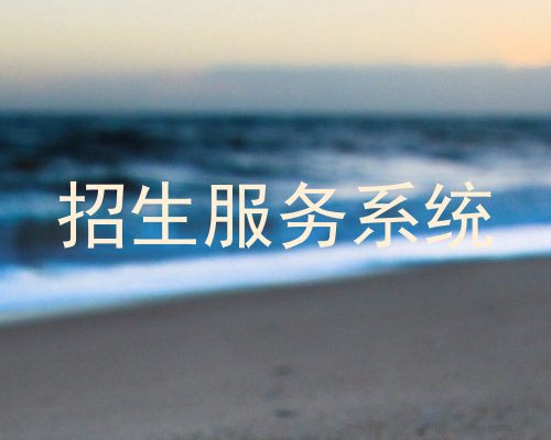 招生服务系统
