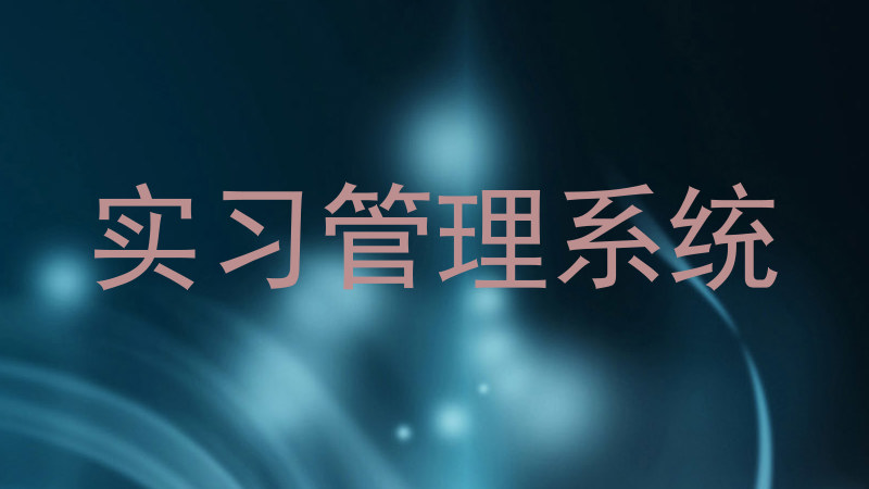 实习管理系统