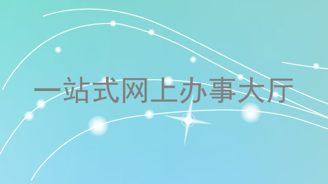 一站式网上办事大厅