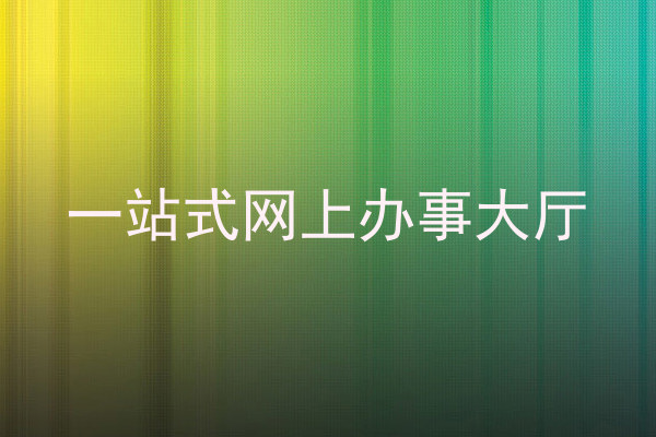 一站式网上办事大厅