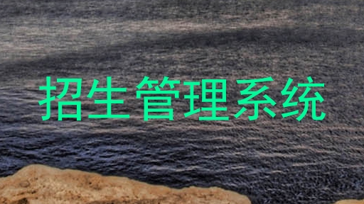 招生管理系统