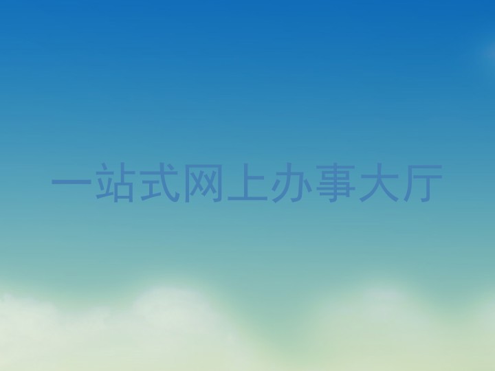 一站式网上办事大厅