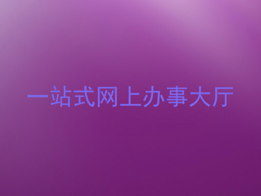 一站式网上办事大厅