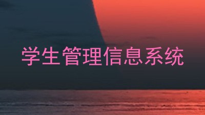 学生管理信息系统
