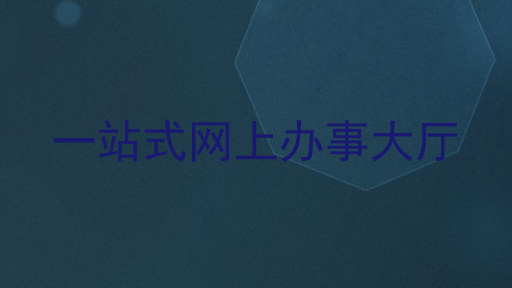 一站式网上办事大厅