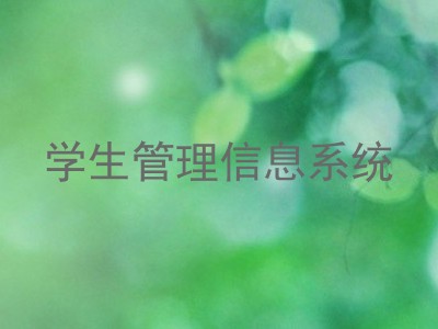 学生管理信息系统